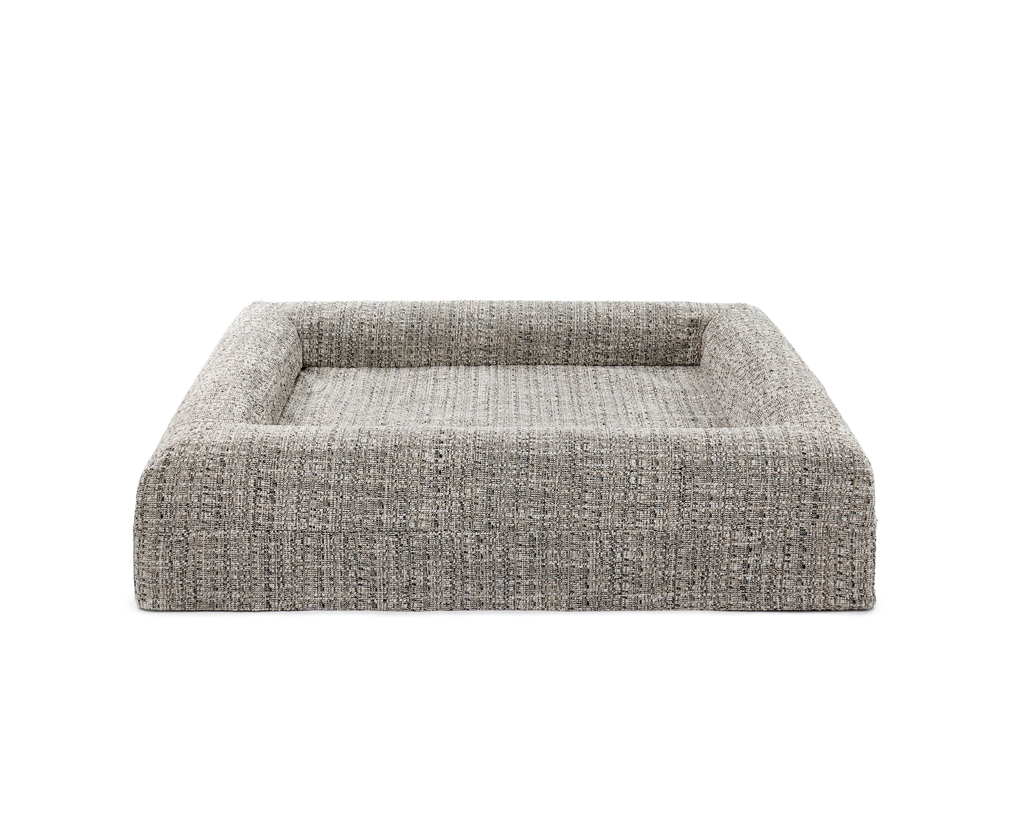 Black and White Speckle Boucle Orthopaedic Dog Bed
