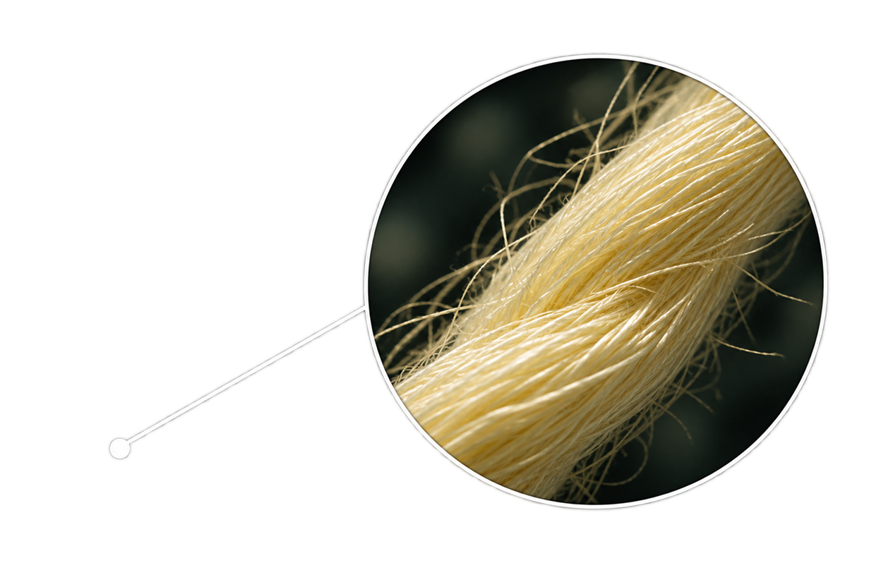 Kevlar fibre close-up