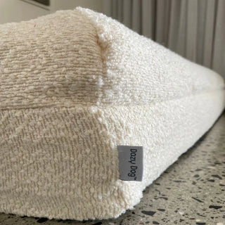 Memory Foam Dog Bed - Boucle Ivory Bouclé