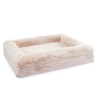 Memory Foam Dog Bed - Rabbit Fur Pearl