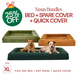 Extra Large Bed, Spare Zipper Cover & Quick Cover Bundle