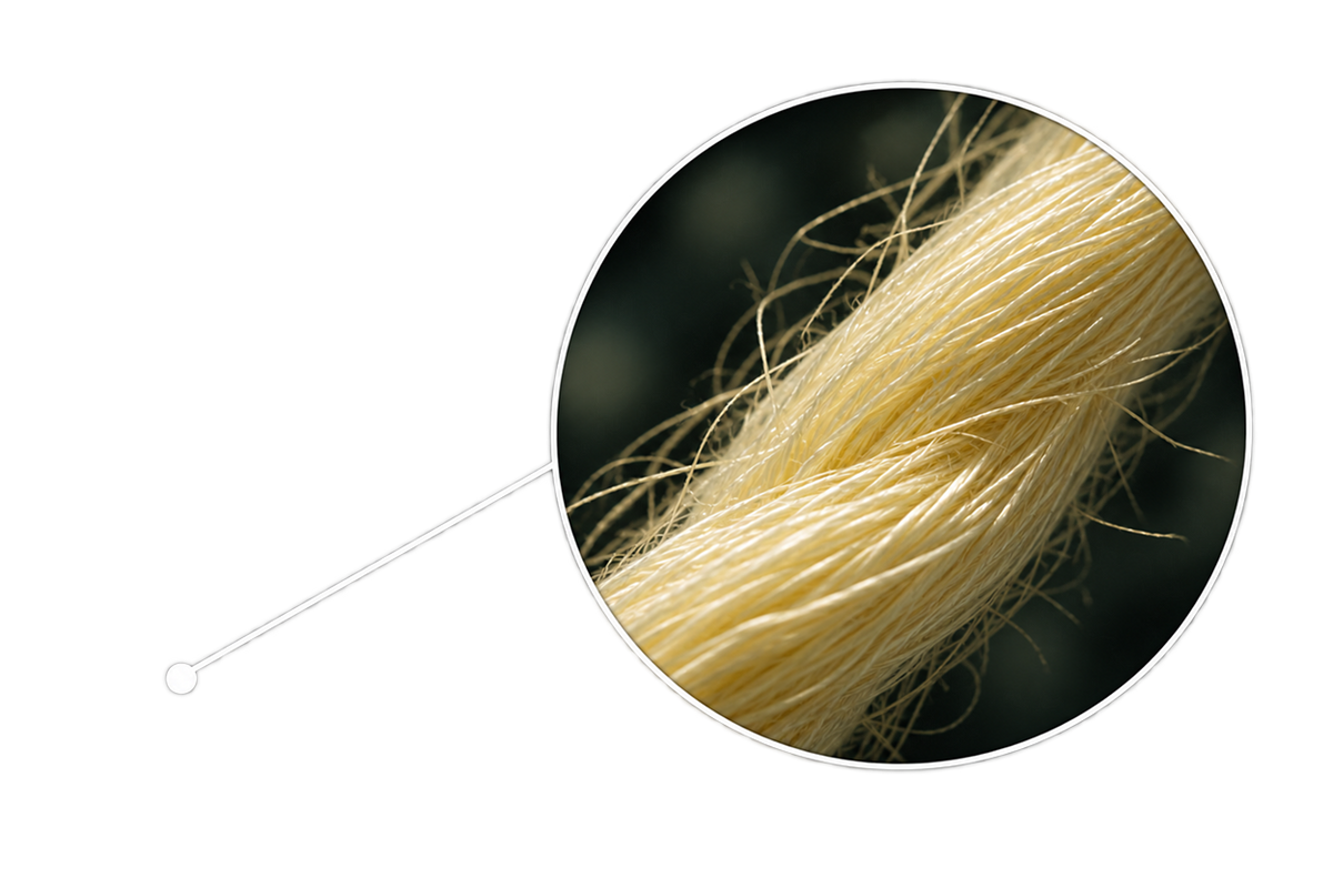 Kevlar fibre close-up
