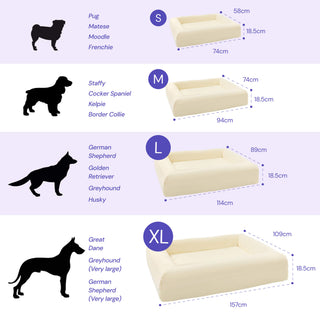 Cooling Dog Bed - Natural Memory Foam