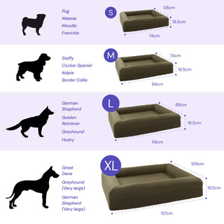 Cooling Dog Bed - Seaweed Memory Foam