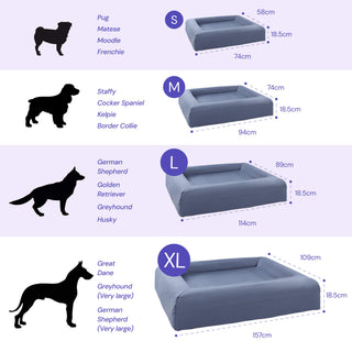 Cooling Dog Bed - Midnight Memory Foam
