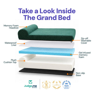 Grand Bed - Bouclé Forest Green