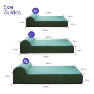Grand Bed - Bouclé Forest Green
