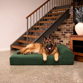 Grand Bed - Bouclé Forest Green