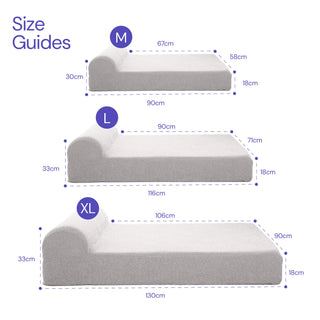 Grand Bed - Bouclé Pebble