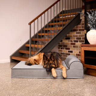 Grand Bed - Microsuede Grey