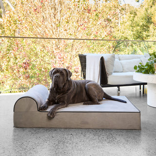 Grand Bed - Microsuede Grey