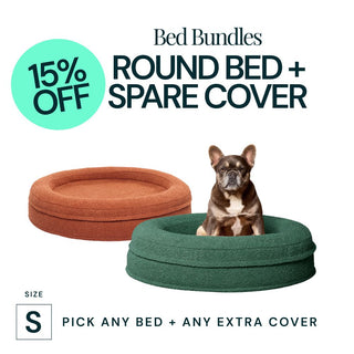 Small Round Bed with Extra Cover Bundle