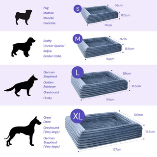 Memory Foam Dog Bed - Puffer Steel Blue