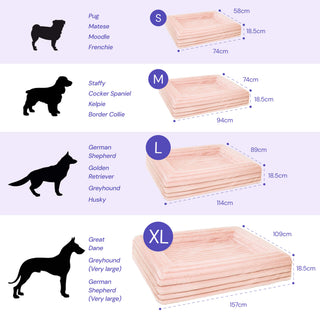 Memory Foam Dog Bed - Puffer Rosewater