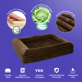 Memory Foam Dog Bed - Puffer Truffle