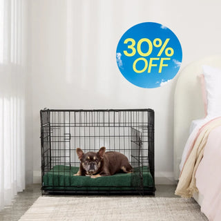 Boucle Green Orthopaedic Crate Mat For Dogs