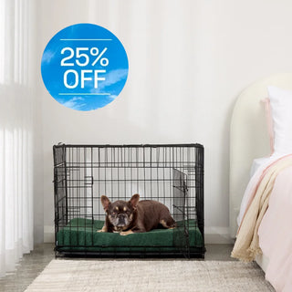 Boucle Green Orthopaedic Crate Mat For Dogs