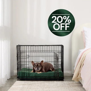 Boucle Green Orthopaedic Crate Mat For Dogs