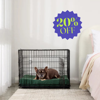 Boucle Green Orthopaedic Crate Mat For Dogs