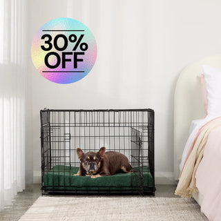 Boucle Green Orthopaedic Crate Mat For Dogs