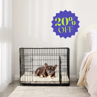 Boucle White Orthopaedic Crate Mat For Dogs