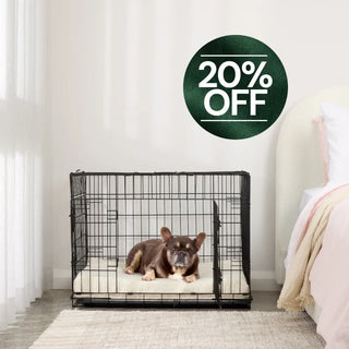 Boucle White Orthopaedic Crate Mat For Dogs