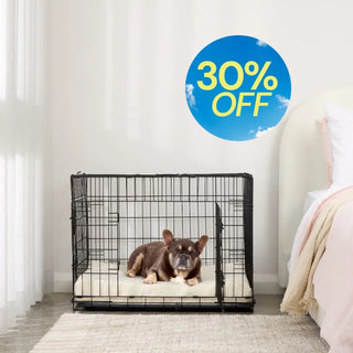 Boucle White Orthopaedic Crate Mat For Dogs