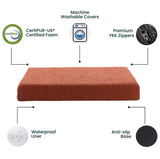 Bouclé Crate Mat - Terracotta Bouclé