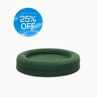 Bouclé Round Bed Cover - Forest Green Bouclé