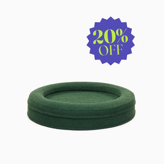 Bouclé Round Bed Cover - Forest Green Bouclé