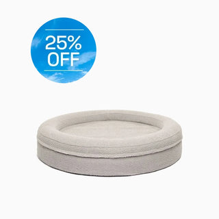 Bouclé Round Bed Cover - Pebble Bouclé