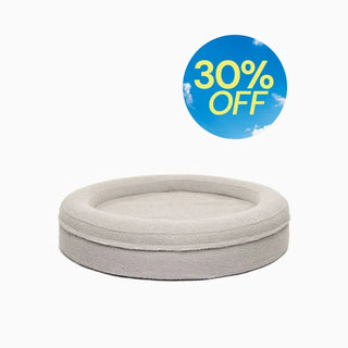 Bouclé Round Bed Cover - Pebble Bouclé