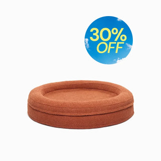 Bouclé Round Bed Cover - Terracotta Bouclé