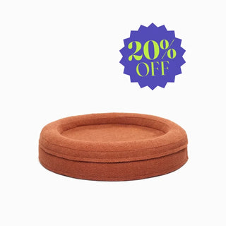 Bouclé Round Bed Cover - Terracotta Bouclé