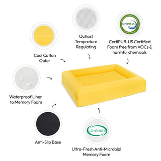 Cooling Dog Bed Amber Memory Foam Cooling
