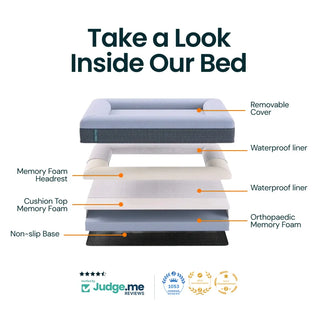 Cooling Dog Bed - Amber Memory Foam Cooling