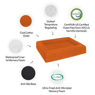 Cooling Dog Bed Copper Memory Foam Cooling