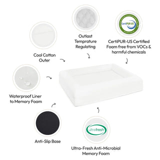 Cooling Dog Bed Natural Memory Foam Cooling