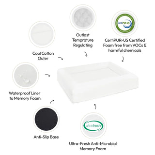 Cooling Dog Bed Natural Memory Foam Cooling