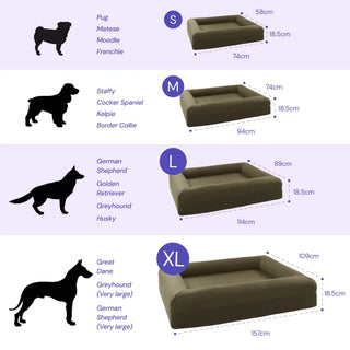 Cooling Dog Bed - Seaweed Memory Foam - Cooling