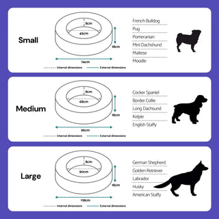 Cooling Round Dog Bed - Midnight - Cooling