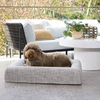 Black and White Speckle Boucle Orthopaedic Dog Bed 