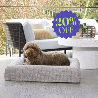 Black and White Speckle Boucle Orthopaedic Dog Bed 