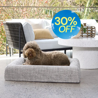 Black and White Speckle Boucle Orthopaedic Dog Bed 