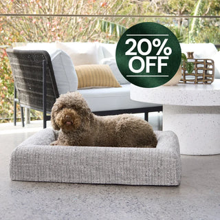 Black and White Speckle Boucle Orthopaedic Dog Bed 