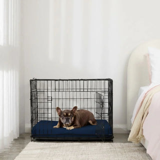 Crate Mat Cotton Fitted Sheet Quick Cover in Navy Blue