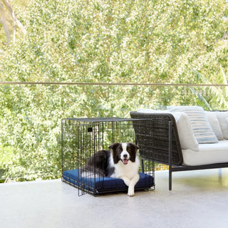 Crate Mat Quick Cover - Cotton Fitted Sheet Navy Crate Quick Cover: Cotton Sheet