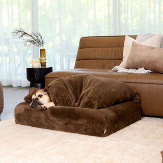 Faux Fur Lounger Cover - Chocolate