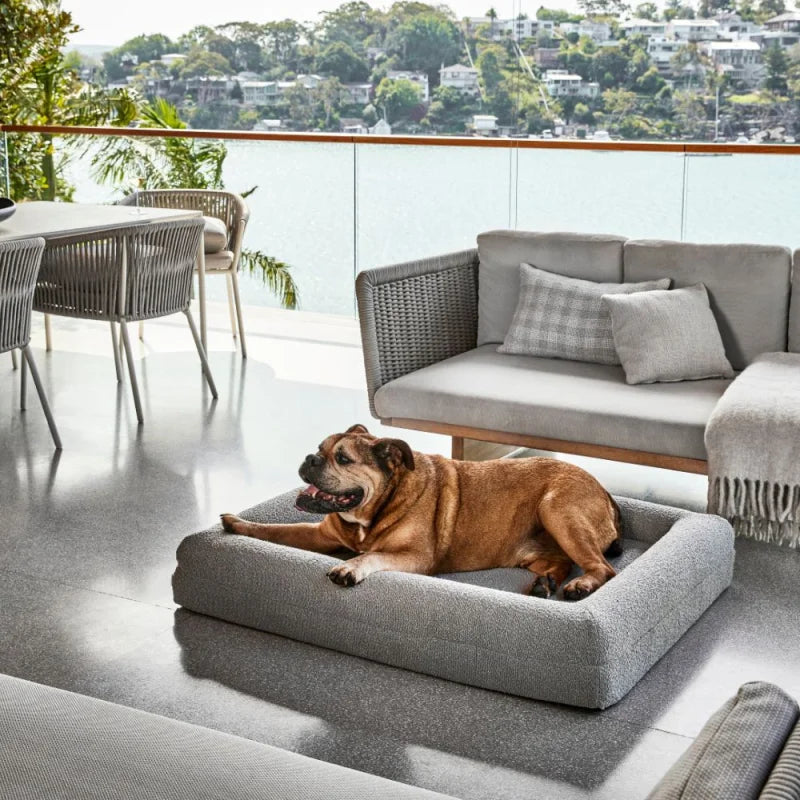 Memory Foam Dog Bed - Boucle Pebble Bouclé