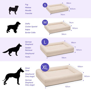 Memory Foam Dog Bed - Canvas Sand - Canvas